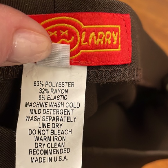 Krazy Larry stretch straight leg trousers in brown. Size 12. NWT. - Picture 3 of 6